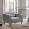 Armen Living Somerset Gray Velvet Mid Century Modern Club Chair LCSM1GREY - alternate 2